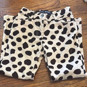 Mini Boden Black and Tan Animal Print Pants